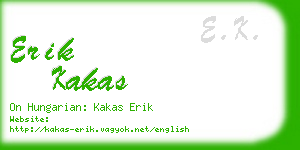 erik kakas business card